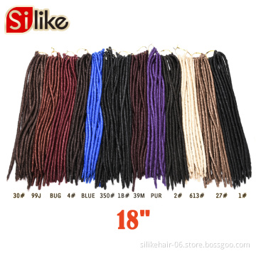 Dreadlocks Crochet Braids Soft Faux Locs Crochet Hair Synthetic Braiding Hair Faux Locs straight Curls Ends SoftCrochet Hair